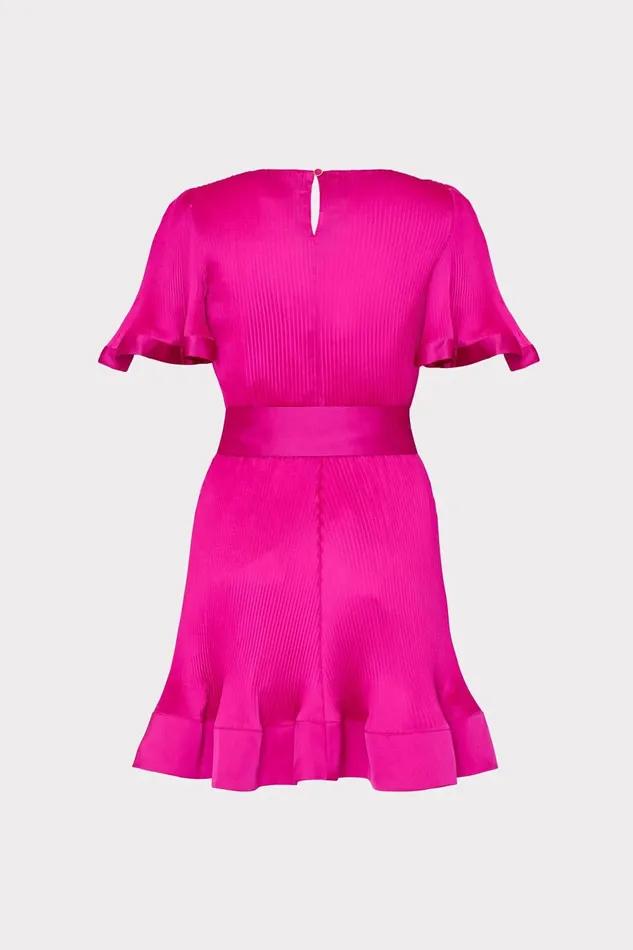Women Dresses Milly Lumi Satin Pleated Dress Pink Women Dresses Milly Lumi Satin Pleated Dress Pink