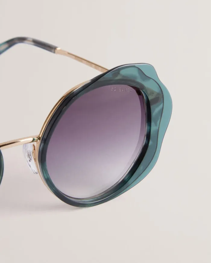 Women DREWIEE 8211 Shaped Frame Rimless Sunglasses Green Ted Baker Sunglasses Women DREWIEE 8211 Shaped Frame Rimless Sunglasses Green Ted Baker Sunglasses