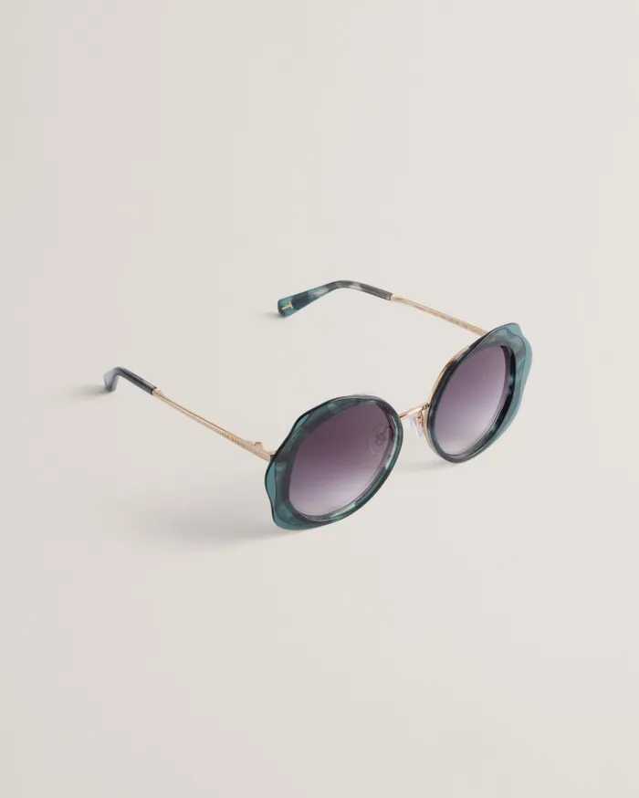 Women DREWIEE 8211 Shaped Frame Rimless Sunglasses Green Ted Baker Sunglasses Women DREWIEE 8211 Shaped Frame Rimless Sunglasses Green Ted Baker Sunglasses