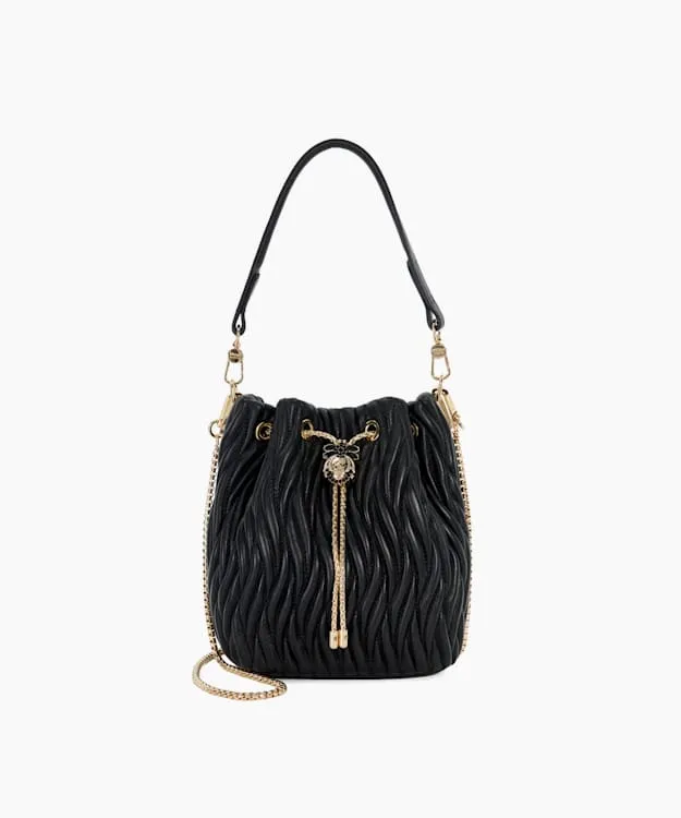 Women Dune London Black Handbags Embellished Cross Body Pouch Bag Black