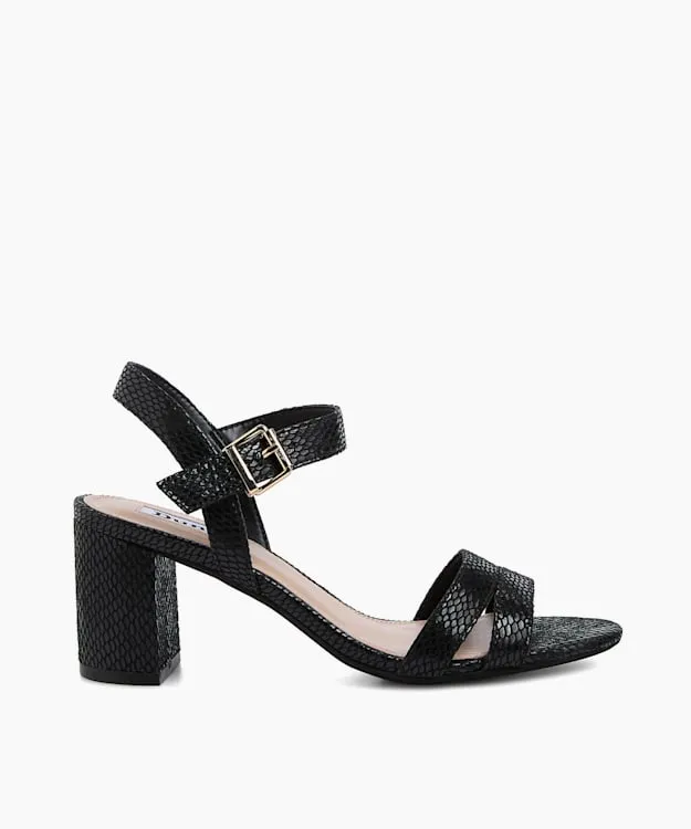 Women Dune London Block Heeled Sandals BlockHeeled Sandals Black