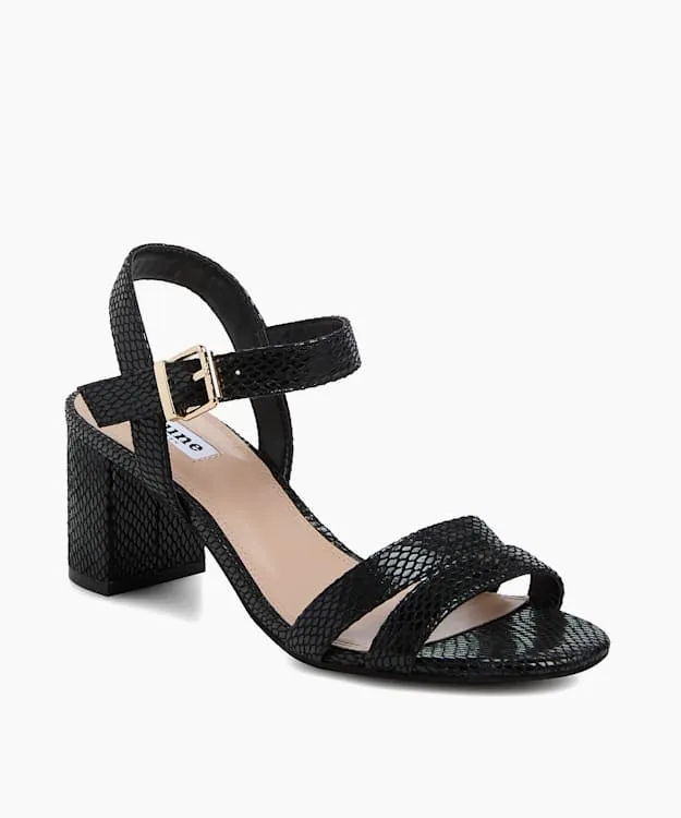 Women Dune London Block Heeled Sandals BlockHeeled Sandals Black