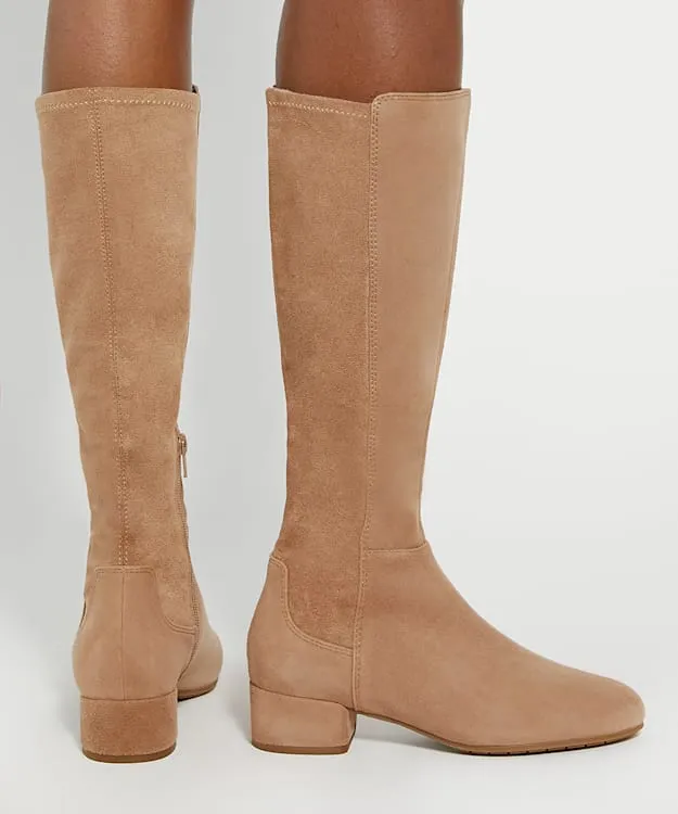Women Dune London Brown Boots Stretch KneeHigh Boots Brown