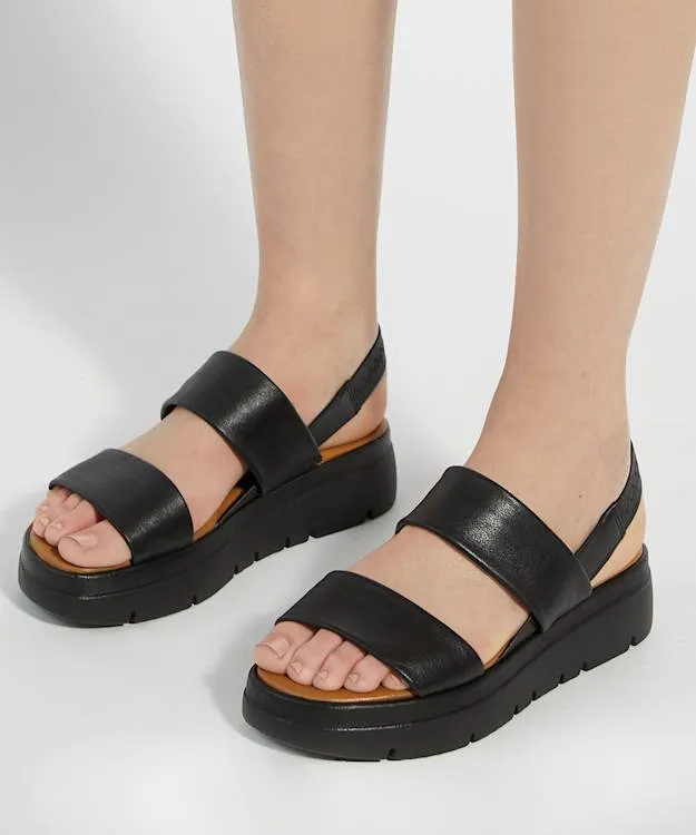 Women Dune London Chunky Sandals Padded Flatform Sandals Black