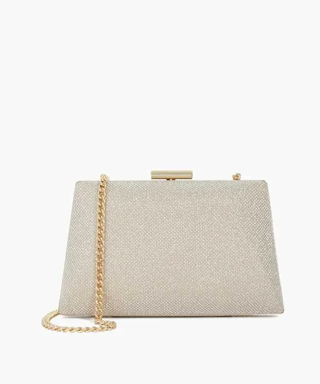 Women Dune London Clutch Bags Box Clutch Bag Metallic