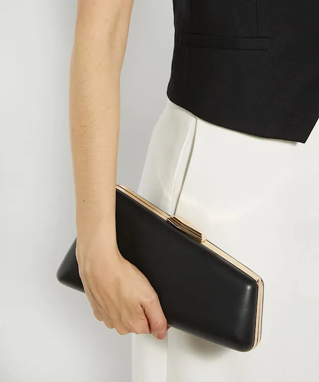 Women Dune London Clutch Bags Smooth Finish Clutch Bag Black