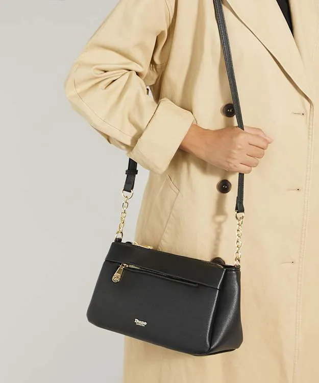 Women Dune London Crossbody Bags Chain Strap Shoulder Bag Black