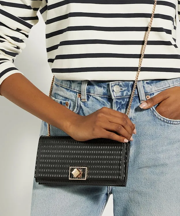 Women Dune London Crossbody Bags Laser Cut Shoulder Bag Black