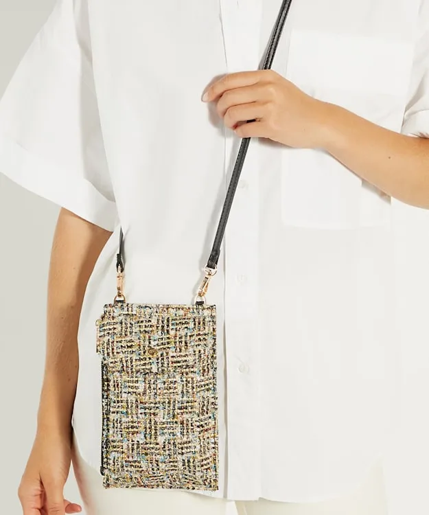 Women Dune London Crossbody Bags Press Stud Cross Body Phone Case Multi