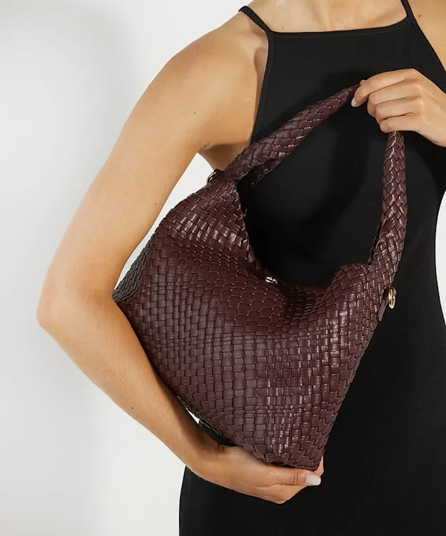 Women Dune London Crossbody Bags Woven Shoulder Bag Red