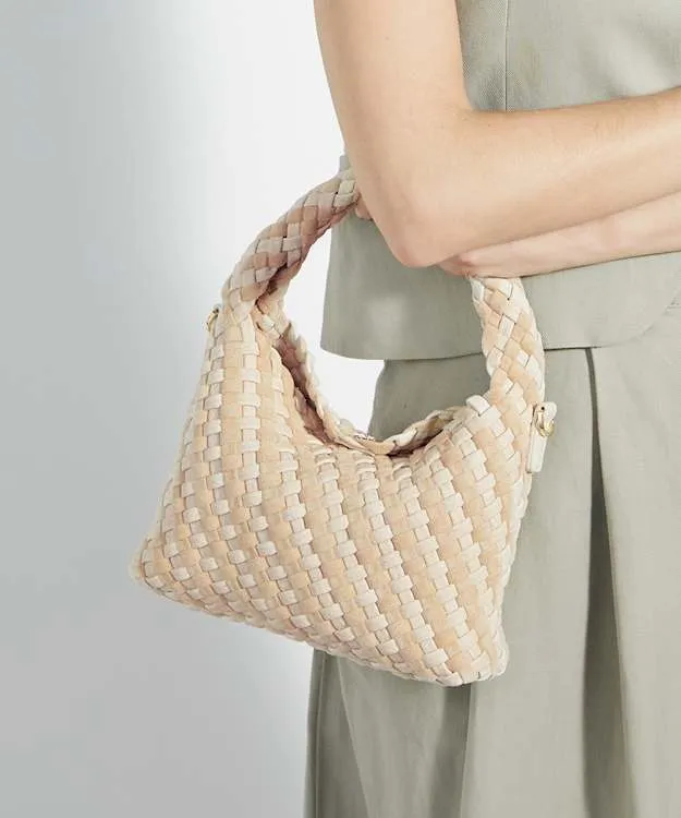 Women Dune London Deliberate Bags Mini Woven Grab Bag White