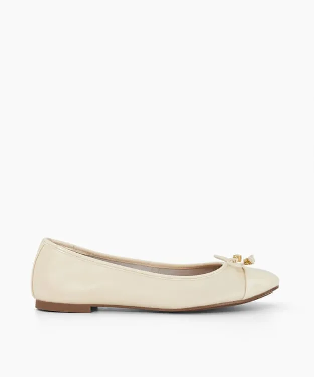 Women Dune London Flat Shoes CharmDetail Ballet Shoes Neutral
