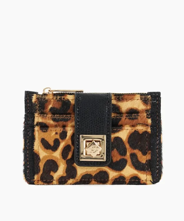 Women Dune London Purses Turn Lock Cardholder Wallet Animal