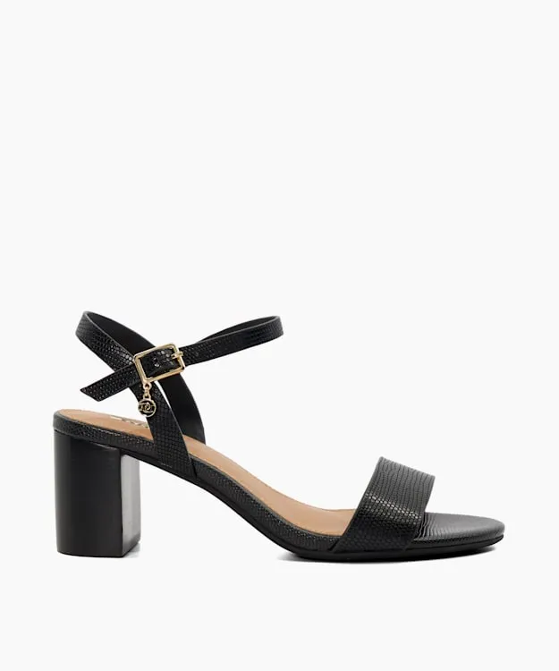 Women Dune London Wide Fit Sandals Wide Fit Block Heeled Sandals Black