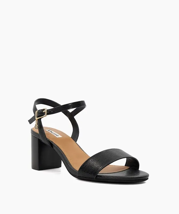 Women Dune London Wide Fit Sandals Wide Fit Block Heeled Sandals Black