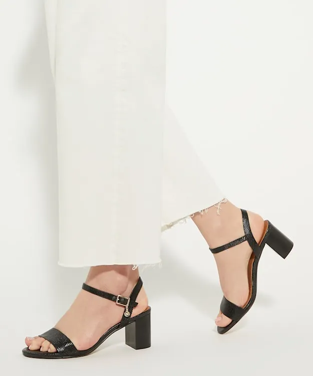 Women Dune London Wide Fit Sandals Wide Fit Block Heeled Sandals Black