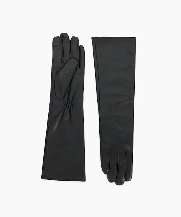 Women Dune London Winter Accessories Leather Gloves Black
