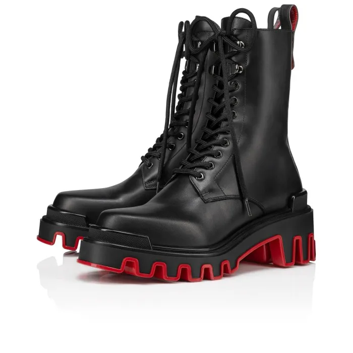 Women Dune Trott Alta Low Boots 8211 Calf Leather 8211 Black Christian Louboutin Boots