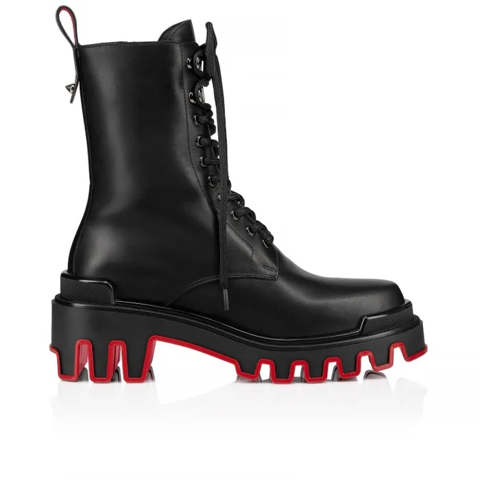 Women Dune Trott Alta Low Boots 8211 Calf Leather 8211 Black Christian Louboutin Boots