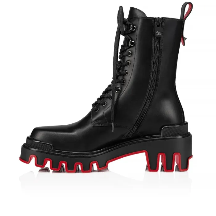 Women Dune Trott Alta Low Boots 8211 Calf Leather 8211 Black Christian Louboutin Boots
