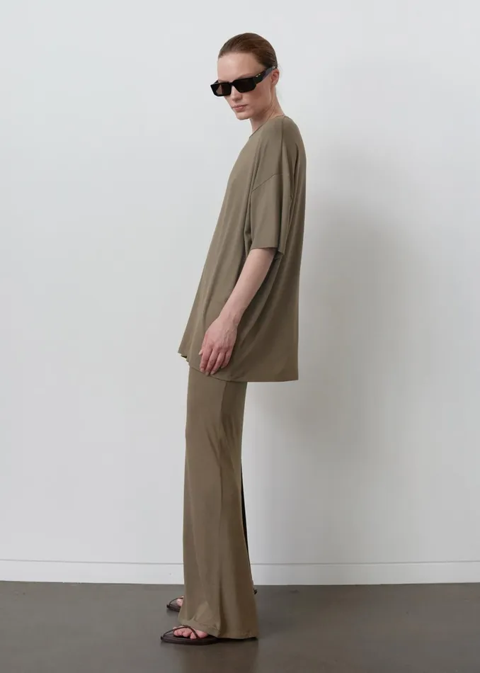 Women Ella Maxi Skirt 8211 Khaki Brown The Frankie Shop Bottoms