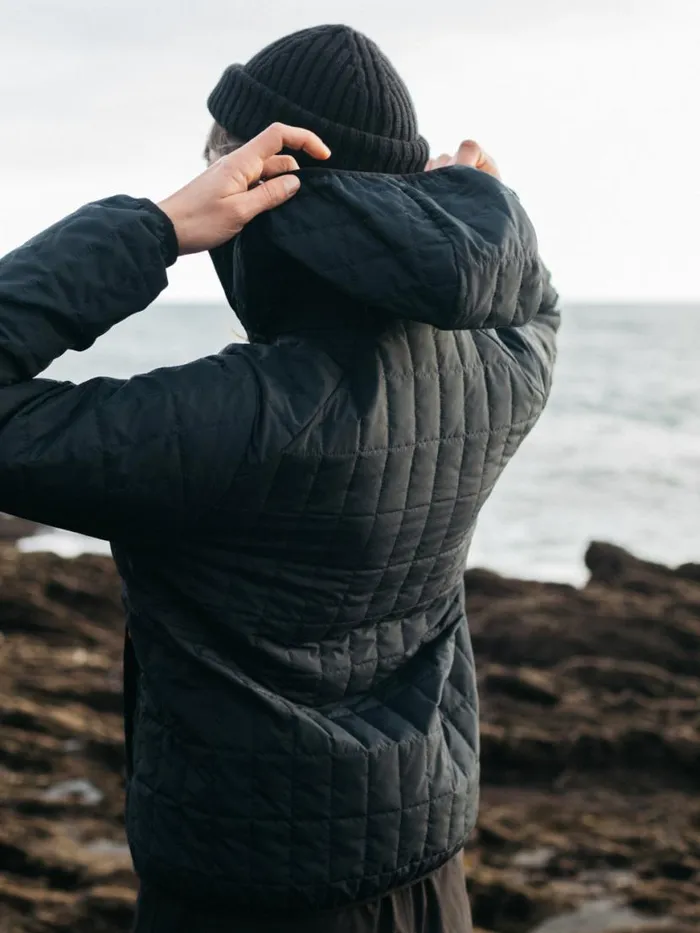 Women Firecrest Hooded Jacket Black Finisterre Jackets Coats and Gilets