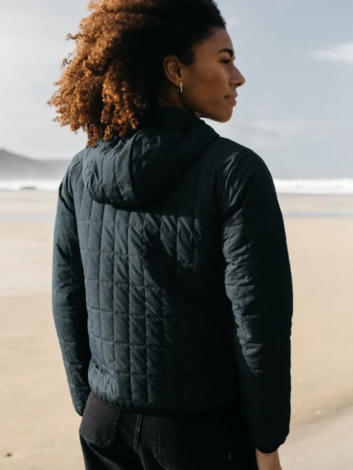 Women Firecrest Hooded Jacket Black Finisterre Jackets Coats and Gilets