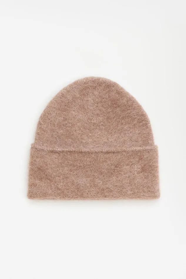 Women Fluffy Hat Dark Beige Filippa K Hats and Scarves