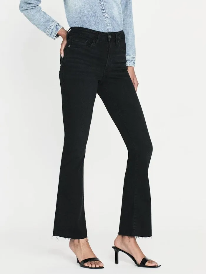 Women FRAME Denim Collections Le Crop Mini Boot Raw Fray