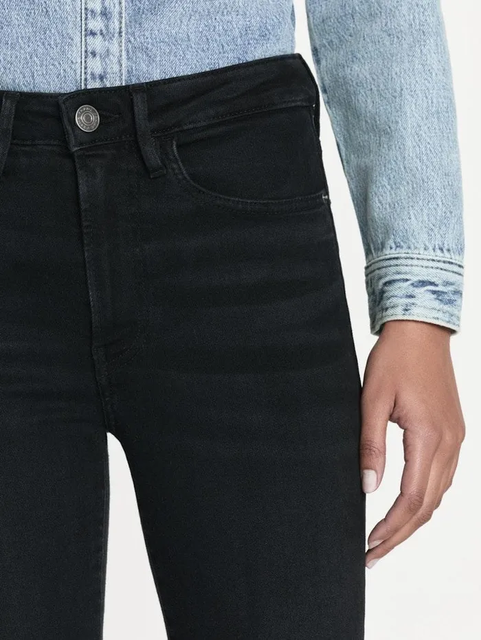 Women FRAME Denim Collections Le Crop Mini Boot Raw Fray