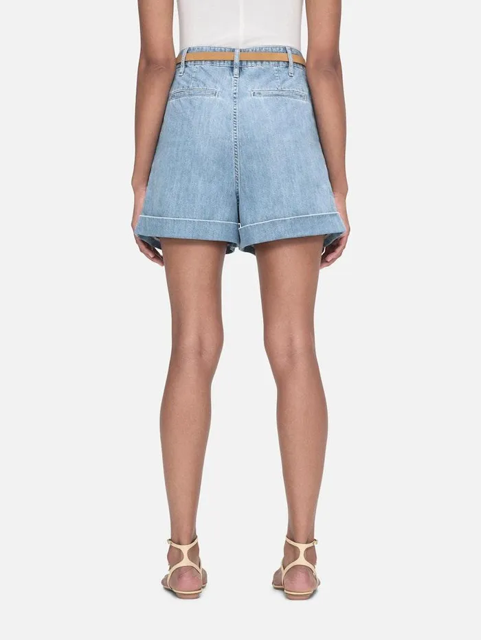 Women FRAME Denim Collections Pleated Wide Cuff Short