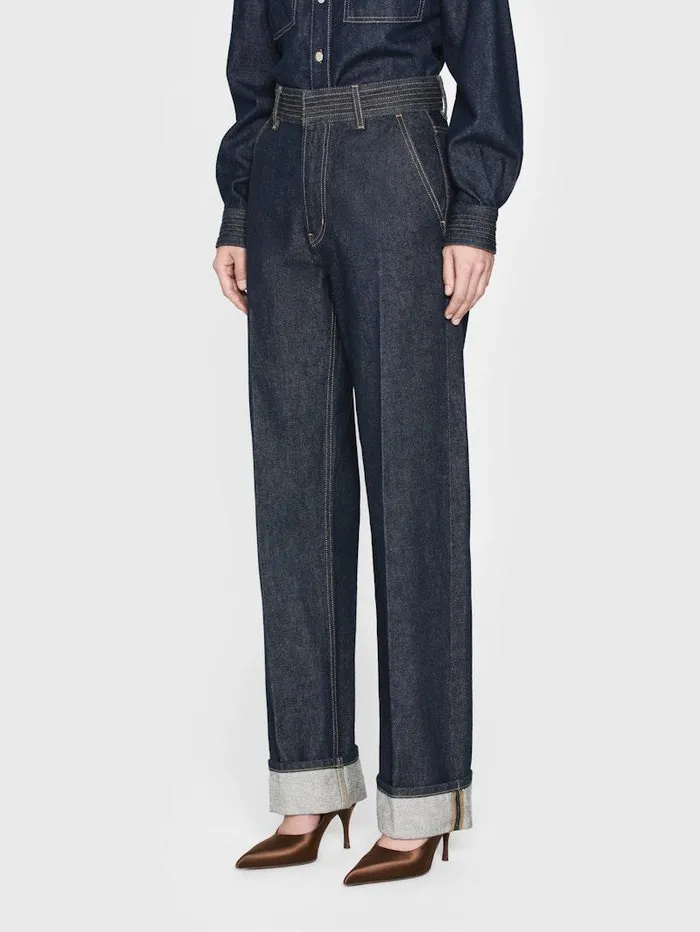 Women FRAME Straight Trapunto Trouser Women FRAME Straight Trapunto Trouser