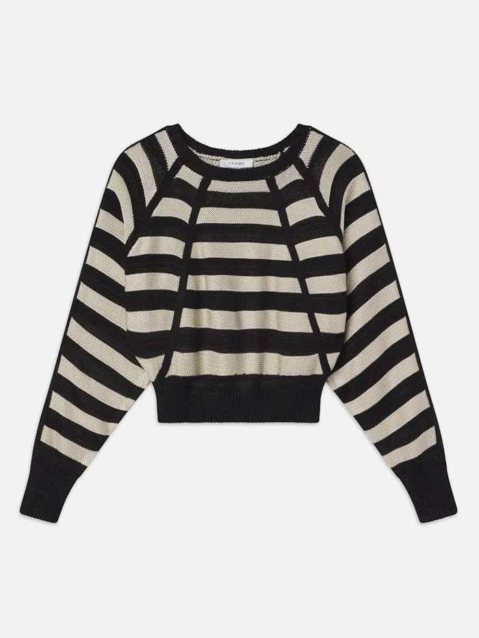 Women FRAME Sweaters Striped Raglan Sweater