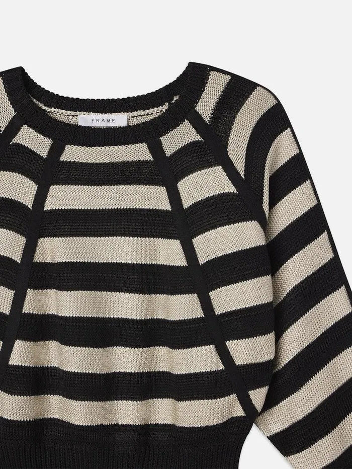 Women FRAME Sweaters Striped Raglan Sweater