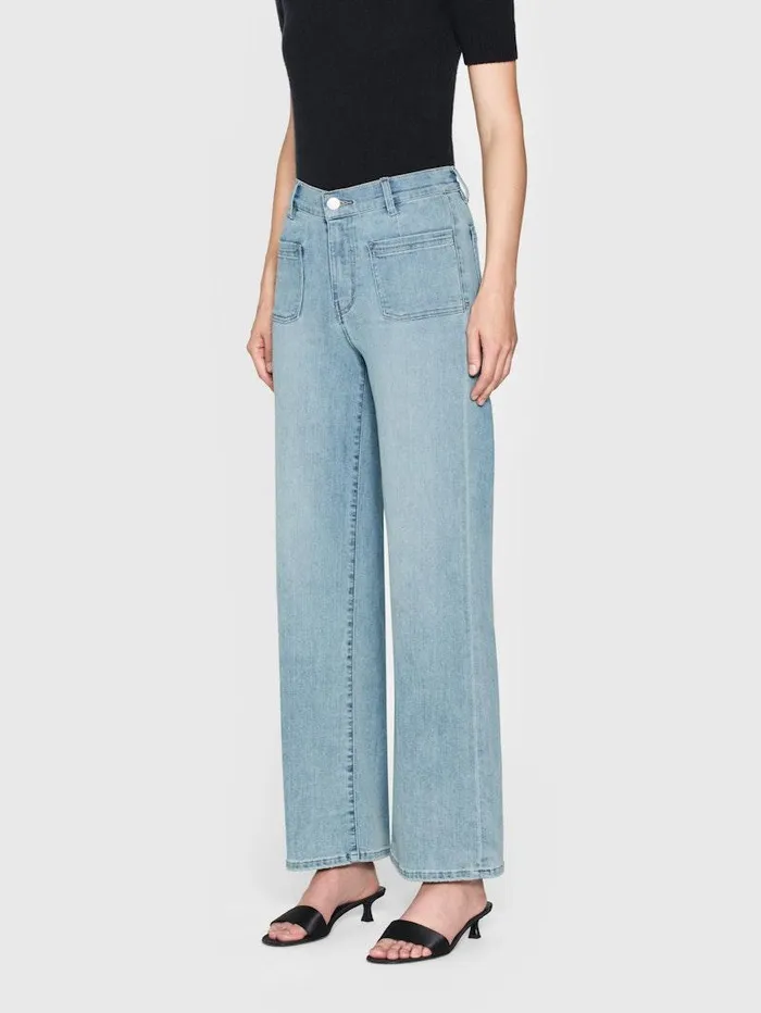 Women FRAME The Resort Edit Le Slim Palazzo Bardot Pocket
