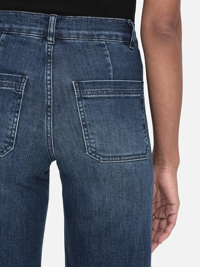 Women FRAME Wide Leg Le Slim Palazzo Bardot Pocket