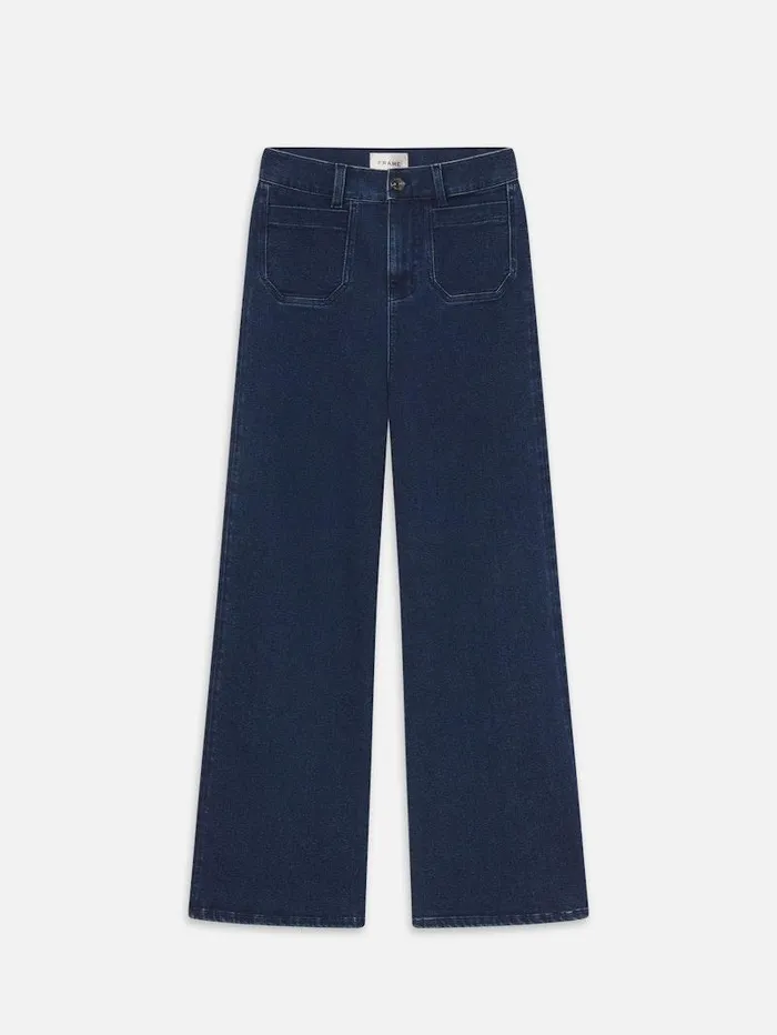 Women FRAME Wide Leg Le Slim Palazzo Modernist Pocket