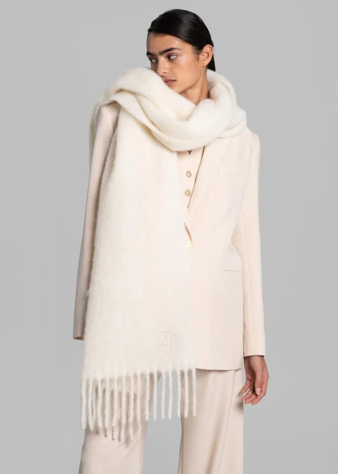Women Frankie Lanne Scarf 8211 Off White The Frankie Shop
