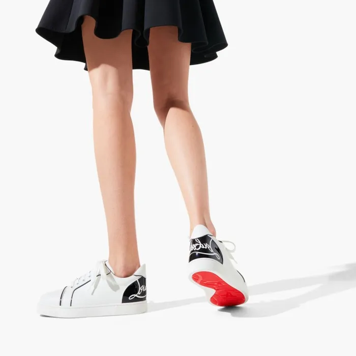 Women Fun Vieira Lowtop Sneakers 8211 Calf Leather 8211 Black Christian Louboutin Sneakers
