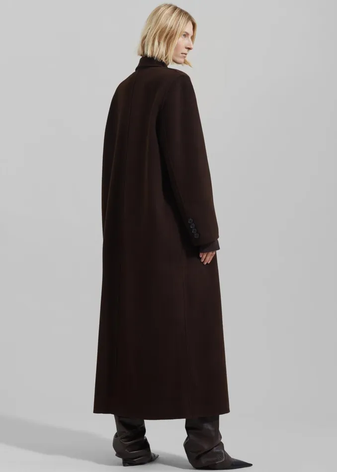Women Gaia Double Breasted Coat 8211 Brown The Frankie Shop Outerwear