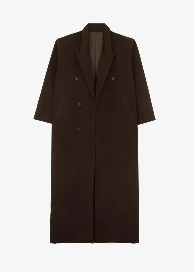 Women Gaia Double Breasted Coat 8211 Brown The Frankie Shop Outerwear