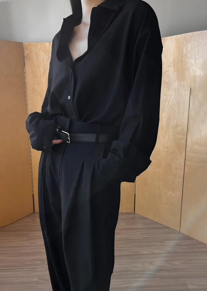 Women Gelso Shirt 8211 Black The Frankie Shop Tops