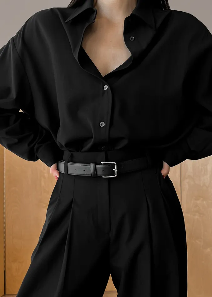 Women Gelso Shirt 8211 Black The Frankie Shop Tops