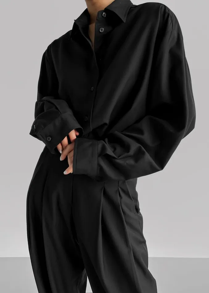 Women Gelso Shirt 8211 Black The Frankie Shop Tops