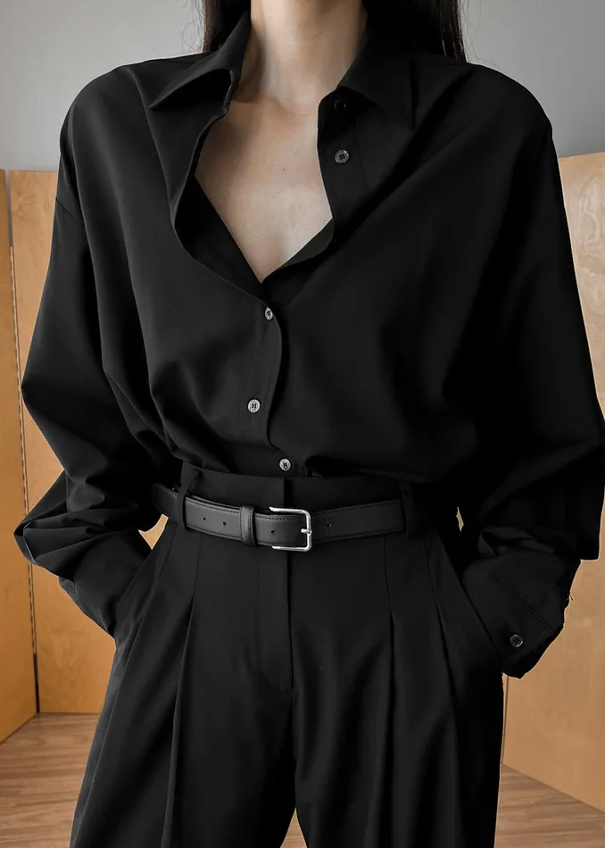 Women Gelso Shirt 8211 Black The Frankie Shop Tops