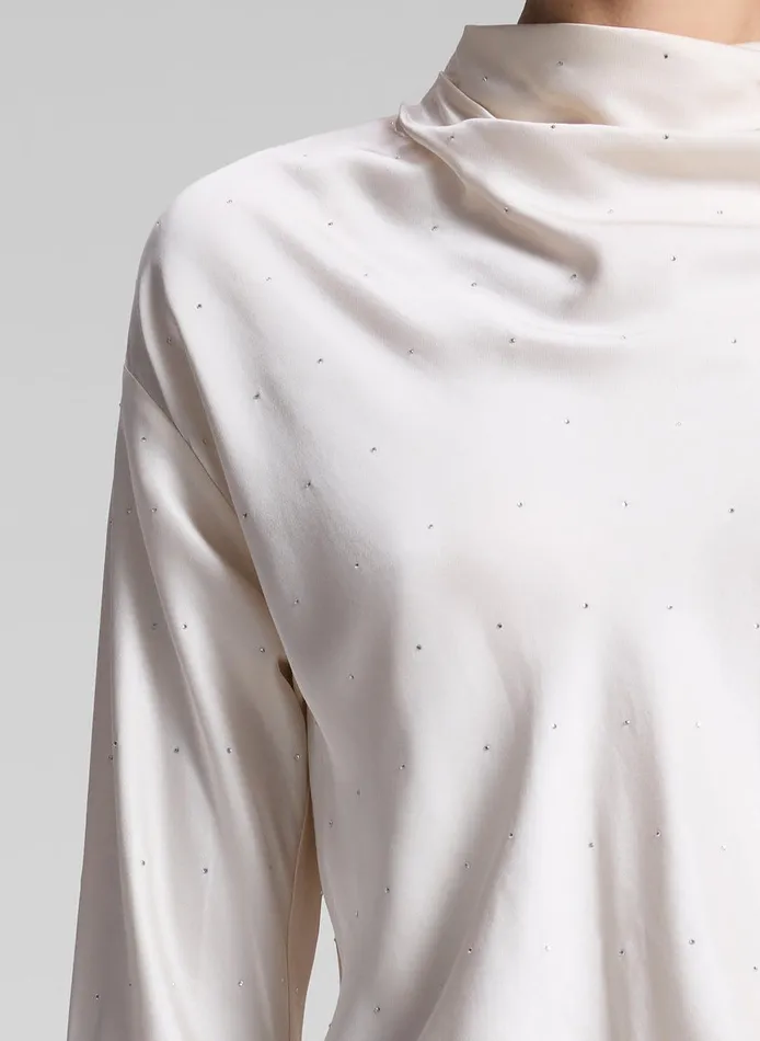 Women Georgia Embellished Satin Top Villa ALC Tops