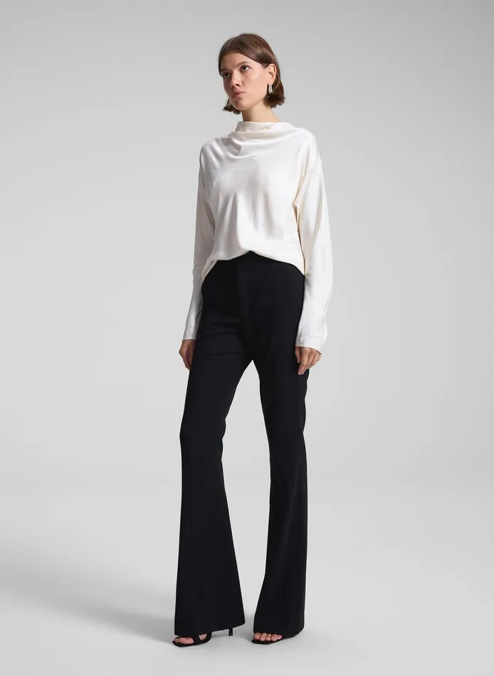 Women Georgia Embellished Satin Top Villa ALC Tops