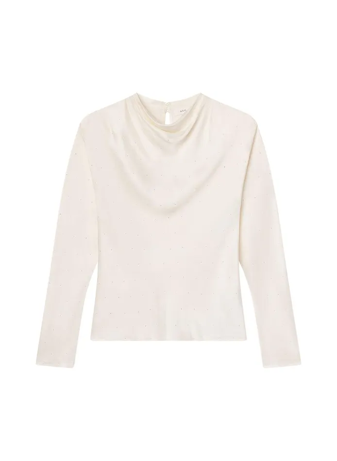 Women Georgia Embellished Satin Top Villa ALC Tops
