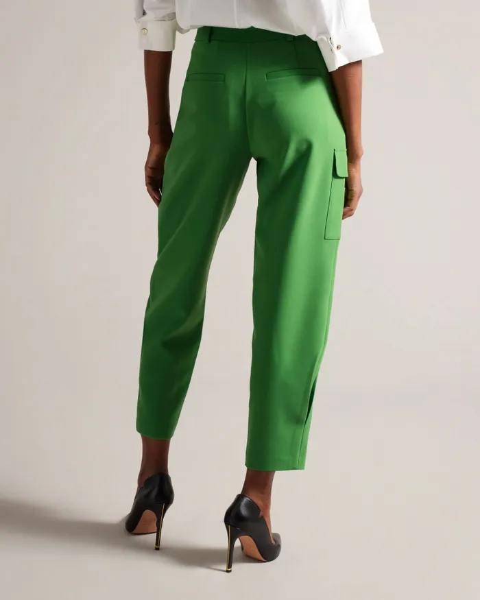 Women GRACIEH 8211 High Waist Tapered Cargo Trousers With Belt Medium Green Ted Baker Trousers and Shorts Women GRACIEH 8211 High Waist Tapered Cargo Trousers With Belt Medium Green Ted Baker Trousers and Shorts