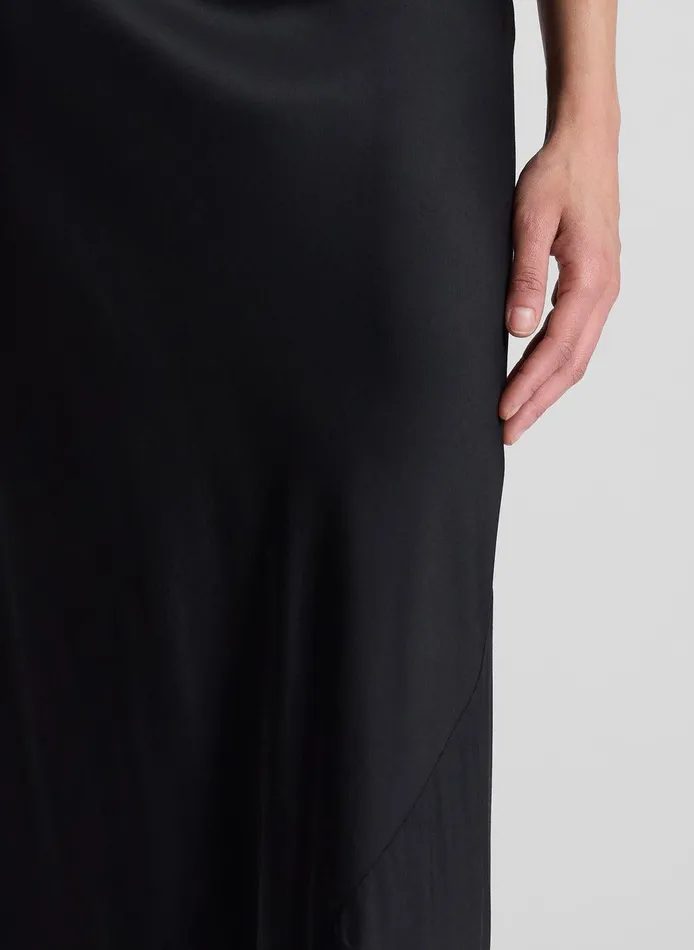 Women Greta Satin Maxi Skirt Black ALC Bottoms